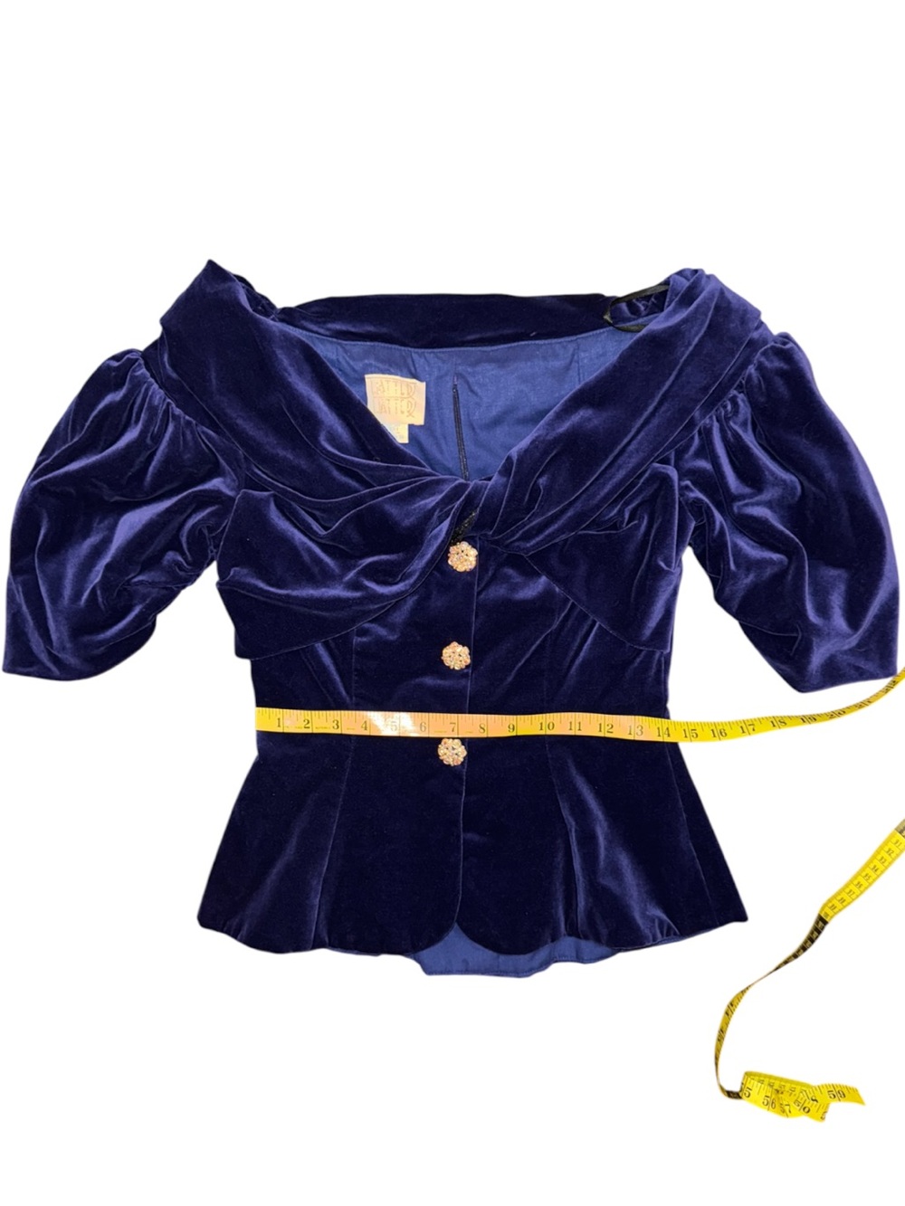 Vintage Watters Velvet Off The Shoulder - Picture 8 of 13